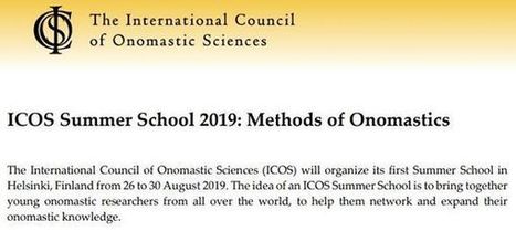 The Onomastic Summer School was held in Finland | Name News | Scoop.it
