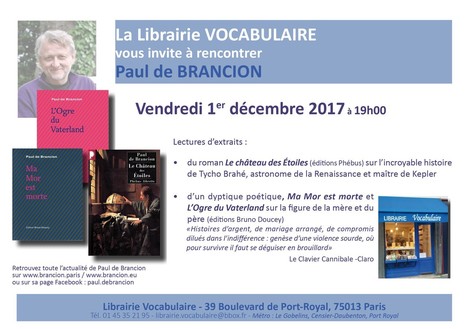 (Agenda) 1er d&eacute;cembre, Paris, Paul de Brancion | Poezibao | Scoop.it