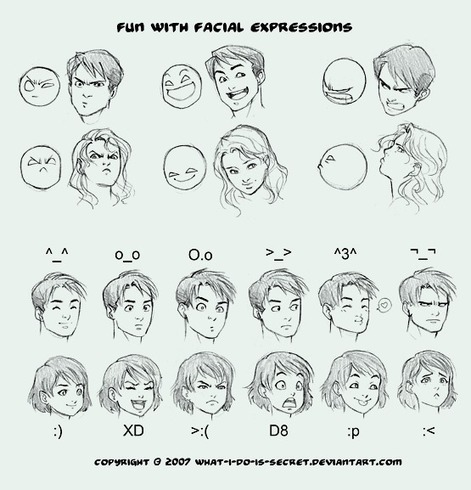 Facial Expressions Reference Guide Drawing Re