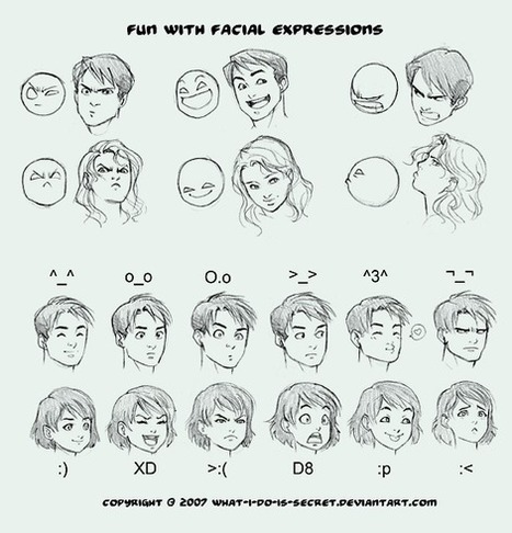 Facial Expressions Reference Guide | Drawing References and Resources | Scoop.it