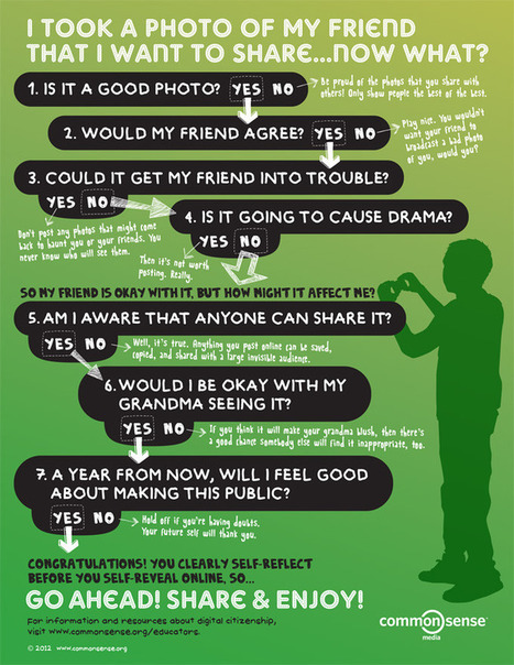 Digital Citizenship Poster for Middle and High School Classrooms | Common Sense Media | Digital Literacy in the Library | Scoop.it