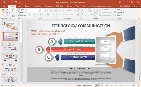 Animated Tablet PowerPoint Template | Distance Learning, mLearning, Digital Education, Technology | Scoop.it