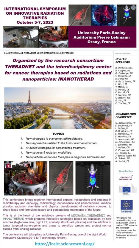 RAPPEL ! International Symposium on Innovative Radiation Therapies - Orsay, 5-7 octobre 2023 | Life Sciences Université Paris-Saclay | Scoop.it