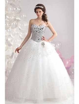 Fairy Tale Ball Gown Sweetheart Basque Waist Fl