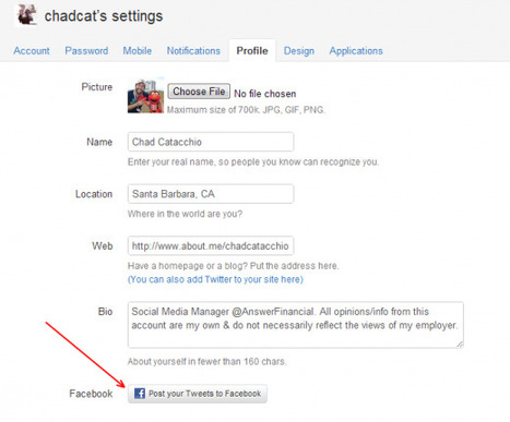 Twitter adds a ‘Post Tweets to Facebook’ button in user profiles | Utilización de Twitter la Educación | Scoop.it