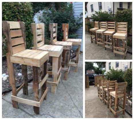 Diy Pallet High Bar Stools | 1001 Pallets ideas ! | Scoop.it
