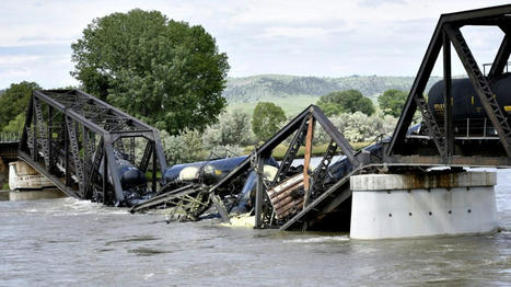 Montana rail bridge collapse causes derailment, chemical spill in river / le 24.06.2023 | Pollution accidentelle des eaux par produits chimiques | Scoop.it
