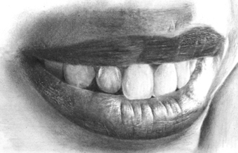 realistic mouth sketch