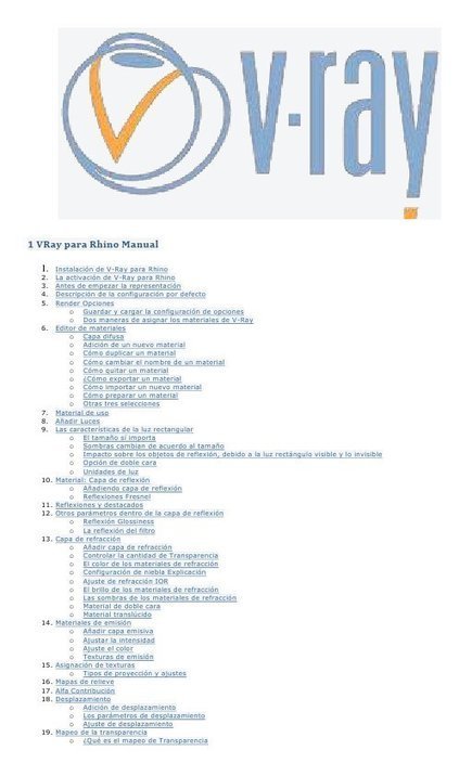 Manual de VRay para Rhinoceros en Español | Técnicas de Iluminación | Scoop.it