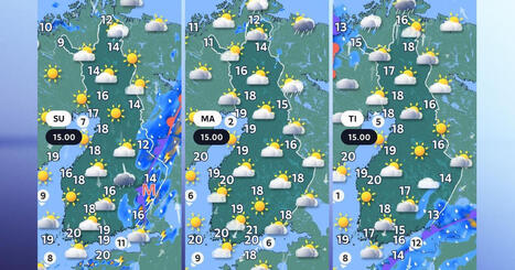 Runsaat sateet vy&ouml;ryv&auml;t sunnuntaina maan yli l&auml;nnest&auml; it&auml;&auml;n | Uutisia lyhyesti | Yle | Lehti | Scoop.it