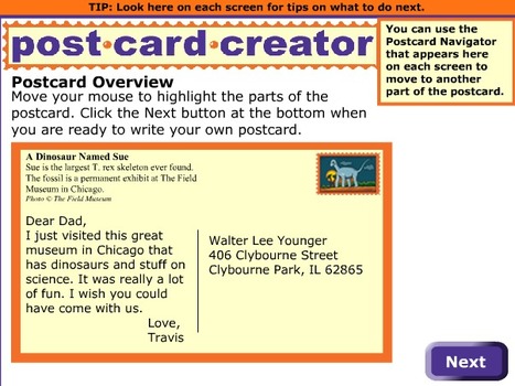 ReadWriteThink Postcard Creator | Literacy -LLN not to mention digital literacy in Training and assessment | Scoop.it