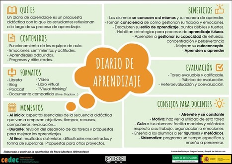 Proyecto EDIA. Recursos. Infografía sobre diarios de aprendizaje. | Cedec | Educación 2.0 | Scoop.it