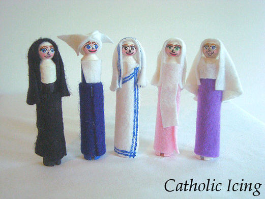 catholic icing peg dolls