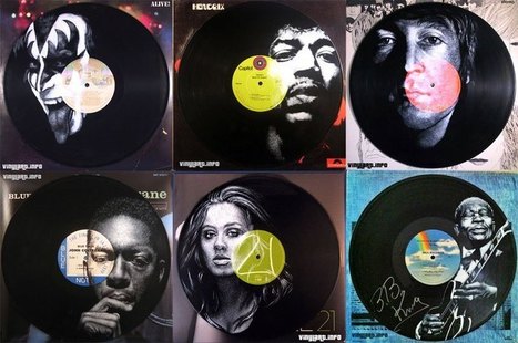 25 Portraits of Musicians Painted Directly onto Vinyl Records | Best of Design Art, Inspirational Ideas for Designers and The Rest of Us | Scoop.it