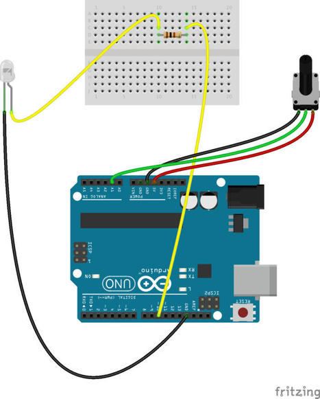 Cómo controlar la intensidad de luz (brillo) de un led con Arduino y un potenciómetro | tecno4 | Scoop.it