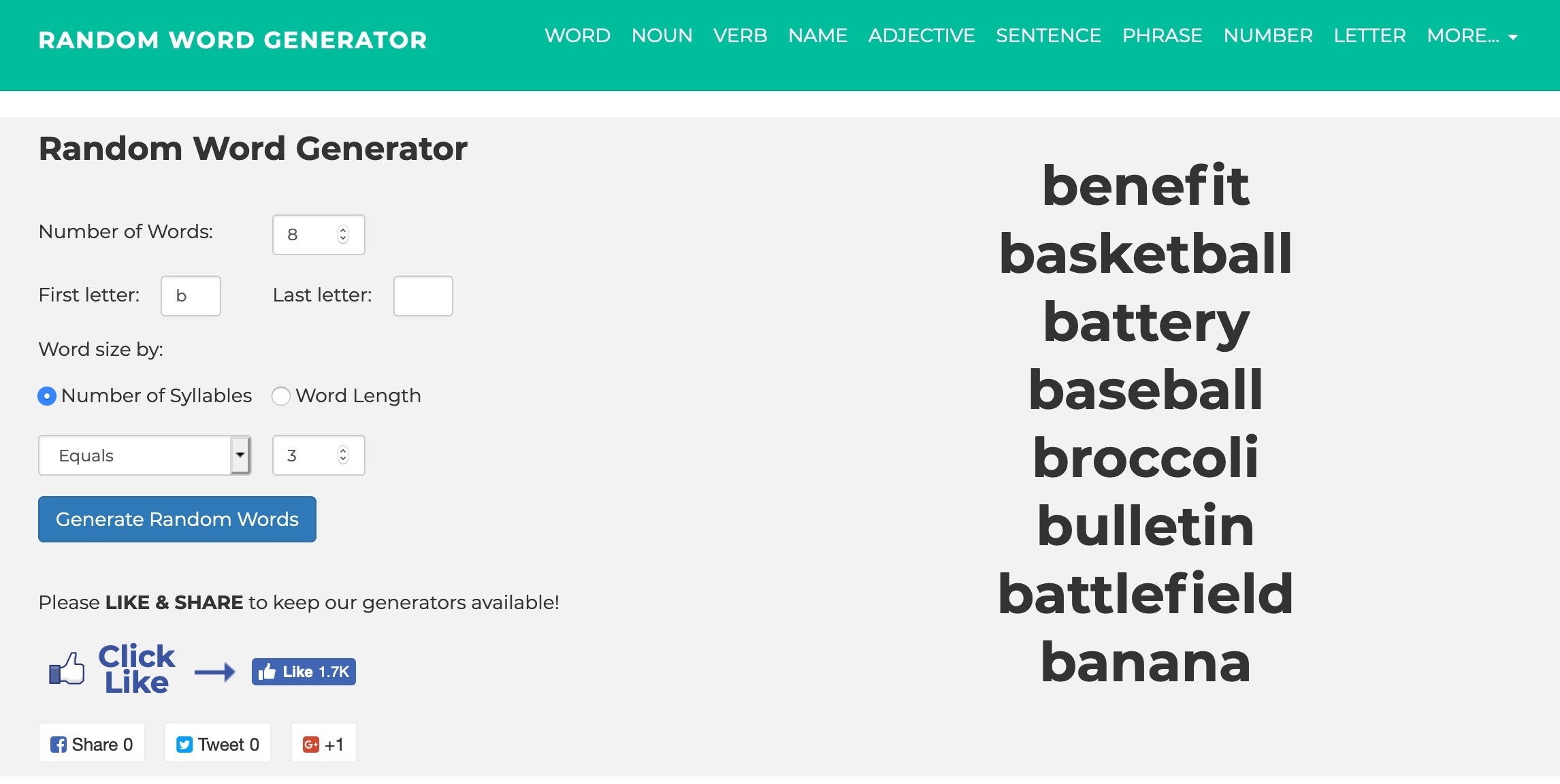 Random Word Generator Tools For Teachers