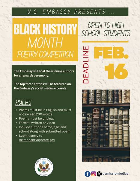 Black History Month Poetry Competition 2024 | Cayo Scoop!  The Ecology of Cayo Culture | Scoop.it