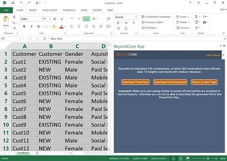 Automatically Generate Insights For Data in Excel With BeyondCore App | Business and Productivity Tools | Scoop.it