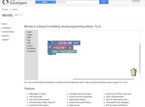 Blockly — Google Developers | Coding | 21st Century Learning and Teaching | Scoop.it