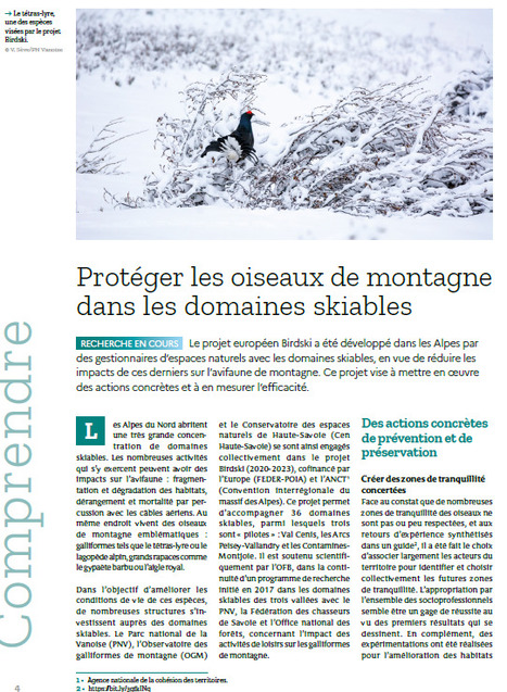 Protéger les oiseaux de montagne dans les domaines skiables - Biodiversité, des clés pour agir n°3 | Biodiversité | Scoop.it