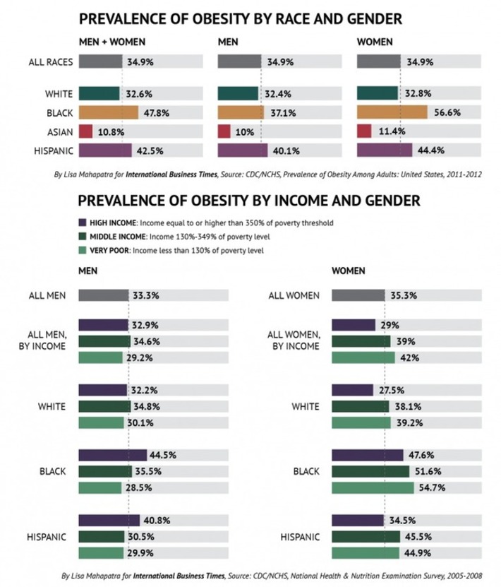 Here's How Obesity Relates To Gender, Race And Income In The US | Colorful Prism Of Racism | Scoop.it