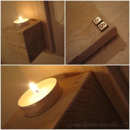 [Coup de ♥] Création d'un bougeoir mural en cube de palette par Pennale sur le #CDB | Best of coin des bricoleurs | Scoop.it