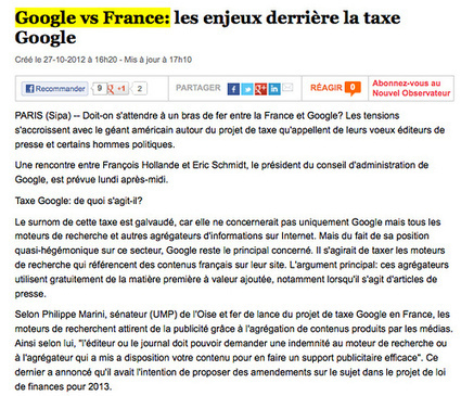 Taxe Google : les médias font-ils de l'info ou du lobbying ? | News from the world - nouvelles du monde | Scoop.it