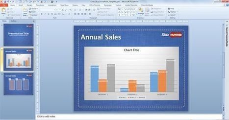Linen Blue PowerPoint Template | Free Business PowerPoint Templates | Scoop.it