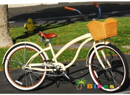 yellow beach bike