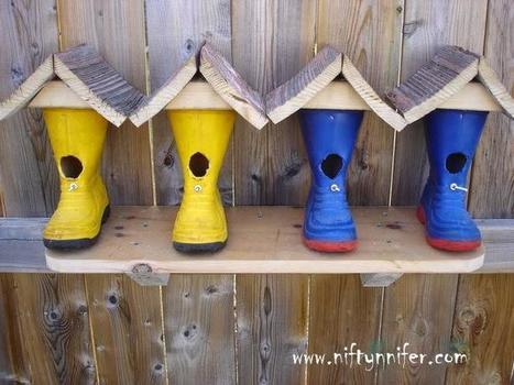 Rubber Boots Repurposed Into Cute Birdhouses | 1001 Gardens ideas ! | Scoop.it