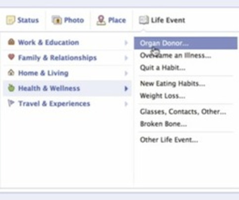 Facebook adds organ donor status to Timeline | Health Care Business | Scoop.it
