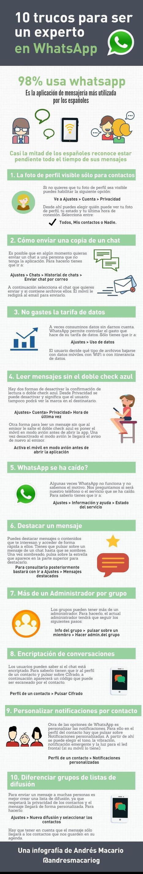 10 trucos para ser un experto en WhatsApp #infografia #infographic | El rinc&oacute;n de mferna | Scoop.it
