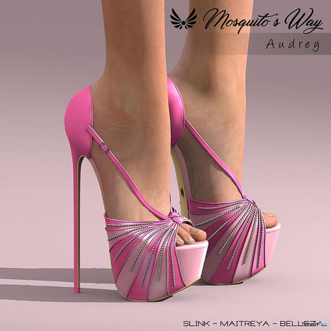 Audrey Heels Pink November 2021 Group Gift by Mosquito&rsquo;s Way | Teleport Hub - Second Life Freebies | Second Life Freebies | Scoop.it