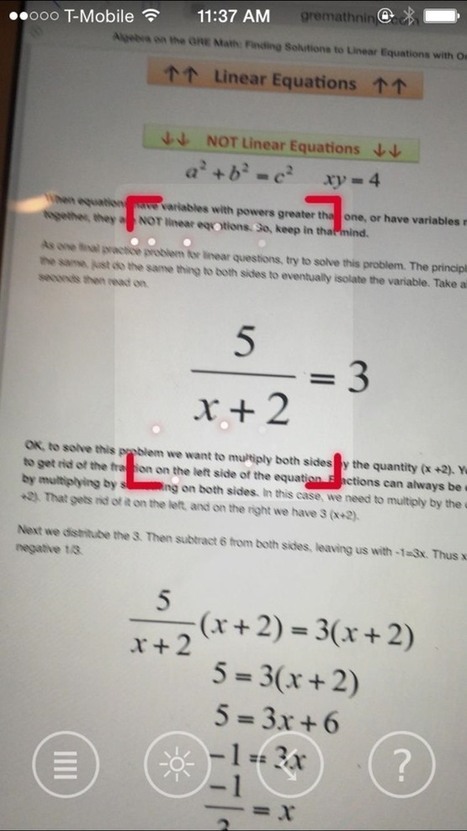 Use Your iPhone's Camera to Solve Difficult Math Problems Instantly | DIGITAL LEARNING | Scoop.it