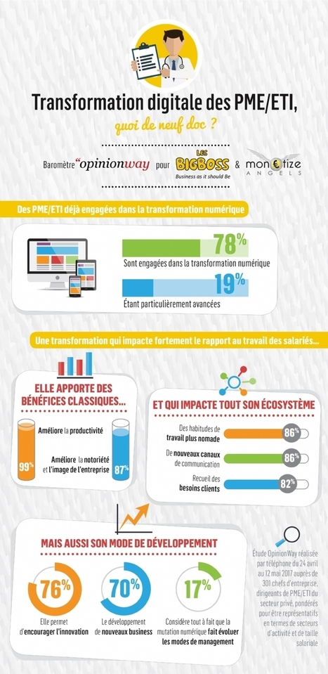 [&Eacute;tude] 78% des PME-ETI ont engag&eacute; leur transformation num&eacute;rique | Transition Digitale de l'Entreprise | Scoop.it