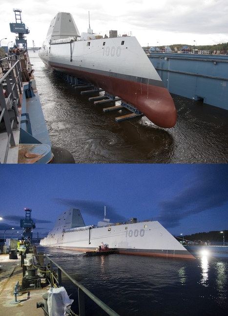 Bath Iron Works : le plus grand destroyer jamais construit, le DDG-1000 Zumwalt mis à l'eau | Newsletter navale | Scoop.it