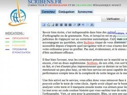 Scribens. Correcteur d'orthographe et de grammaire en ligne | Education & Numérique | Scoop.it