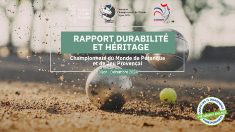 Rapport Durabilit&eacute; et H&eacute;ritage, CM p&eacute;tanque masculins&nbsp; | 1 - Etudes - Rapports - Chiffres Clefs | Scoop.it