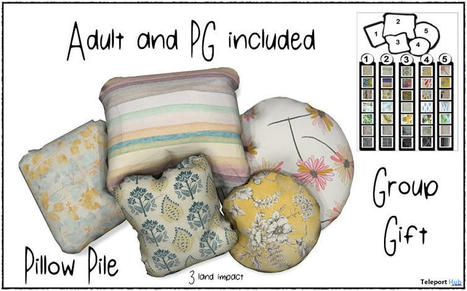 Pillow Pile June 2021 Group Gift by Careless | Teleport Hub - Second Life Freebies | Second Life Freebies | Scoop.it