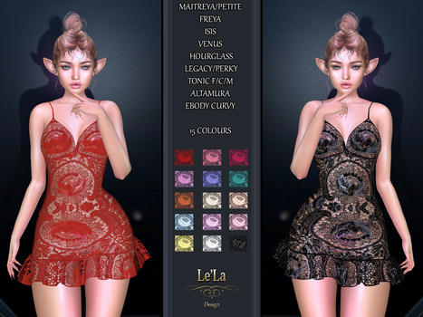 Runa Dress Fatpack December 2021 Group Gift by Le&rsquo;La Design | Teleport Hub - Second Life Freebies | Second Life Freebies | Scoop.it