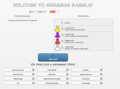 Grammar Gamble - the online English grammar test | 21st Century Learning and Teaching | Scoop.it