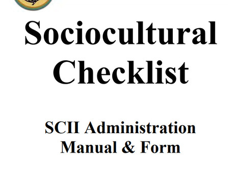 Sociocultural Checklist- Manual & Form | SEL Assessment and Monitoring | Scoop.it