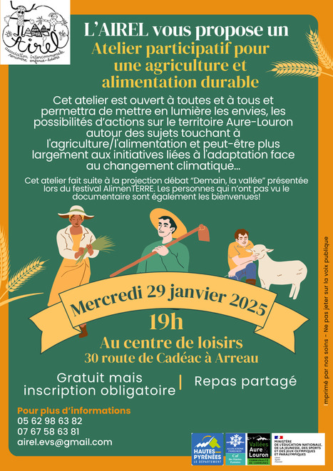 Atelier participatif pour une agriculture et alimentation durable à Arreau le 29 janvier | Vallées d'Aure & Louron - Pyrénées | Scoop.it