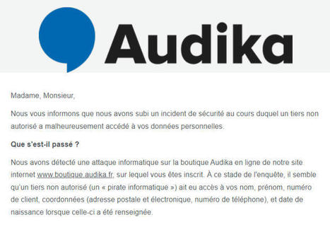 Audika piraté : les données personnelles des clients dans la nature ...