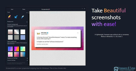 ScreenshotX : effectuez facilement de belles captures d'écran personnalisables et colorées | Freewares | Scoop.it