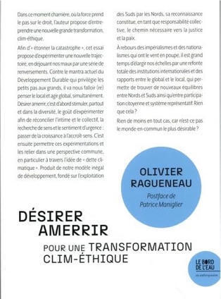 Olivier Ragueneau : D&eacute;sirer amerrir. Pour une transformation clim-&eacute;thique | Les Livres de Philosophie | Scoop.it
