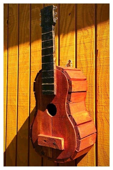 Pallet Guitar Bird House | 1001 Pallets ideas ! | Scoop.it