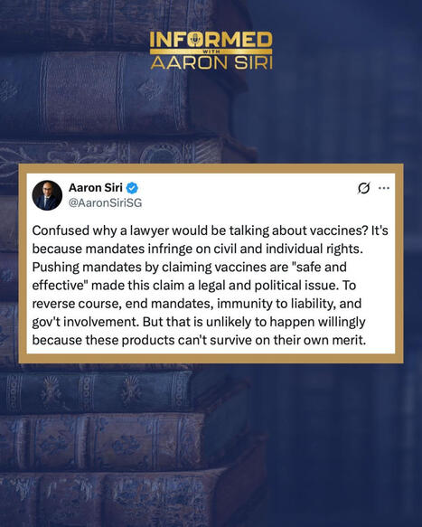 Confused why a lawyer would be talking about vaccines? It's because mandates infringe on civil and individual rights. Pushing mandates by claiming vaccines are "safe and effective" made this claim ... | H&eacute;sitations Vaccinales: Observatoire HESIVAXs | Scoop.it