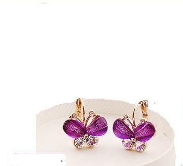 Annonce : paire boucles d oreille papillon violet - Picardie - Aisne - Occasion du mariage | Robes de mariée d'occasion | Scoop.it