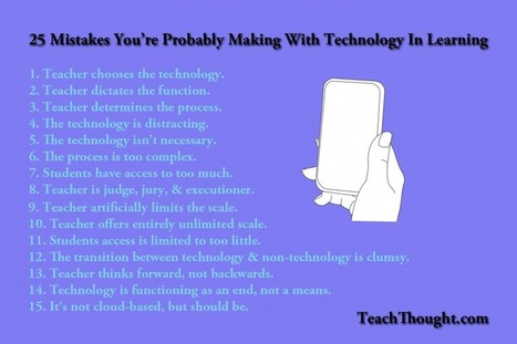 15 Mistakes You’re Probably Making With Technology In Learning | EFL and ESL Techno Skills | Scoop.it